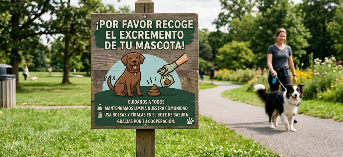 multa por no recoger el excremento de su mascota