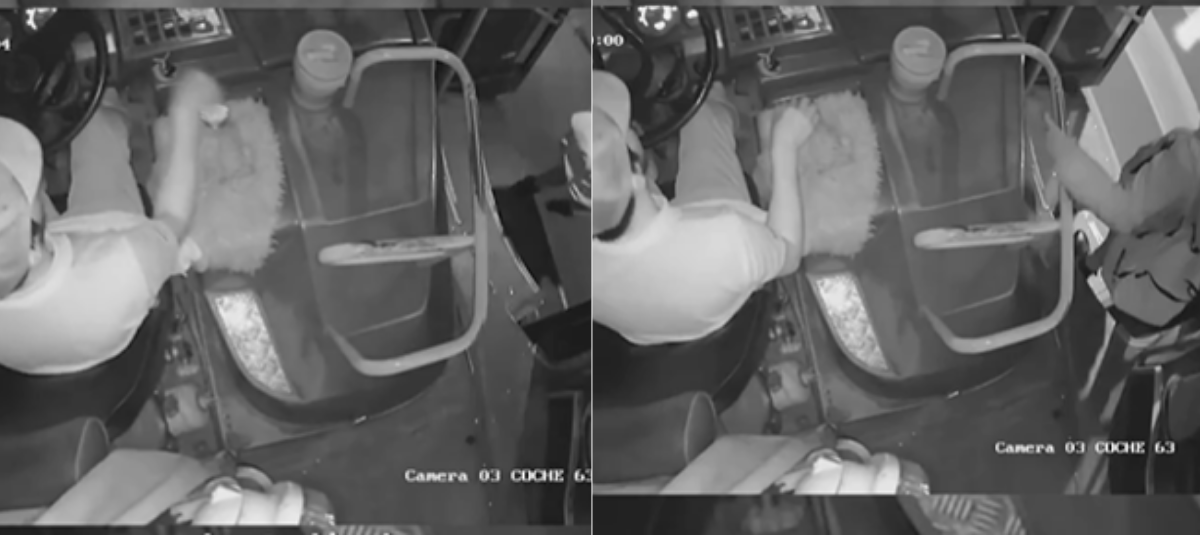 El momento quedó registrado en video de seguridad.