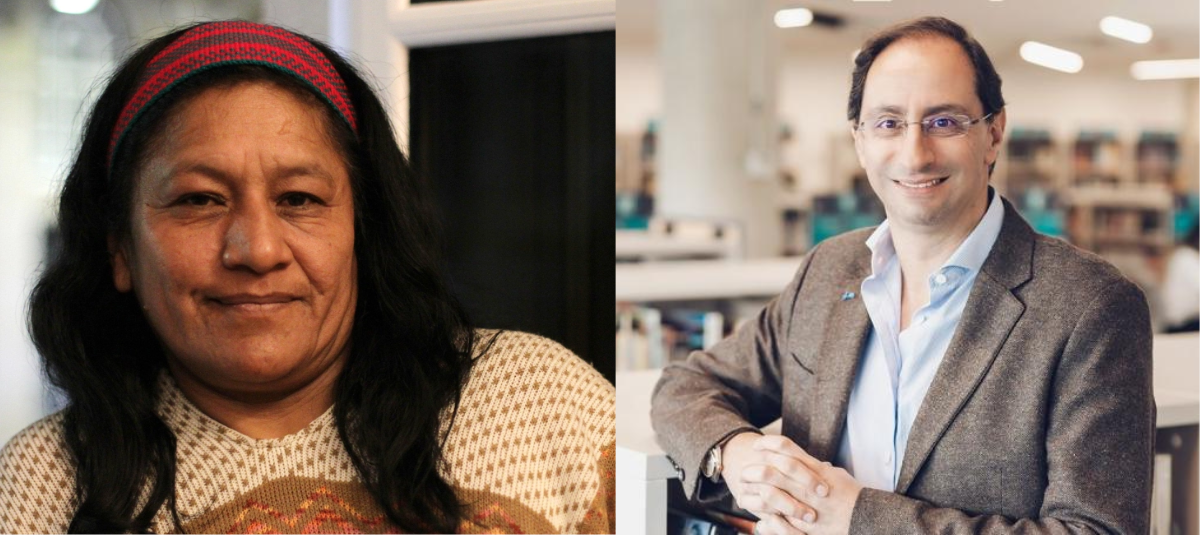 Aida Quilcué y José Manuel Restrepo.