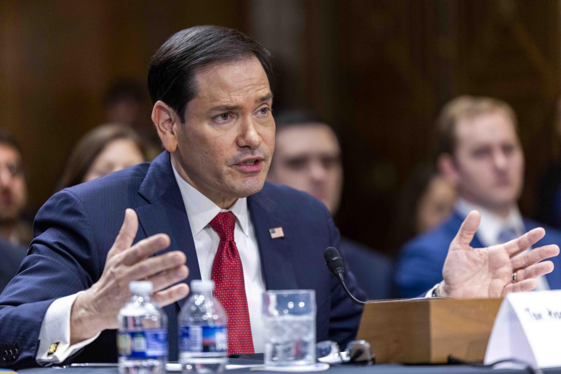 Marco Rubio ante el Comité de Relaciones Exteriores del Senado.