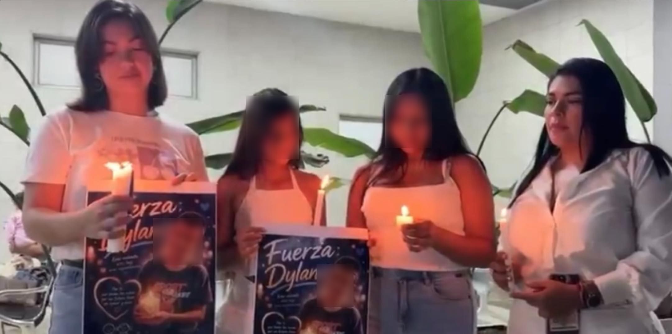 Velatón por el pequeño Dylan, quien quedó gravemente herido por ataque de disidentes de las Farc.