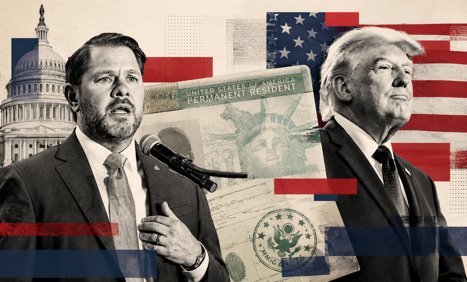 Collage ruben gallego trump