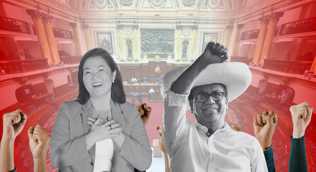 Collage Perú / Congreso de Perú / Keiko Fujimori / Roberto Sánchez