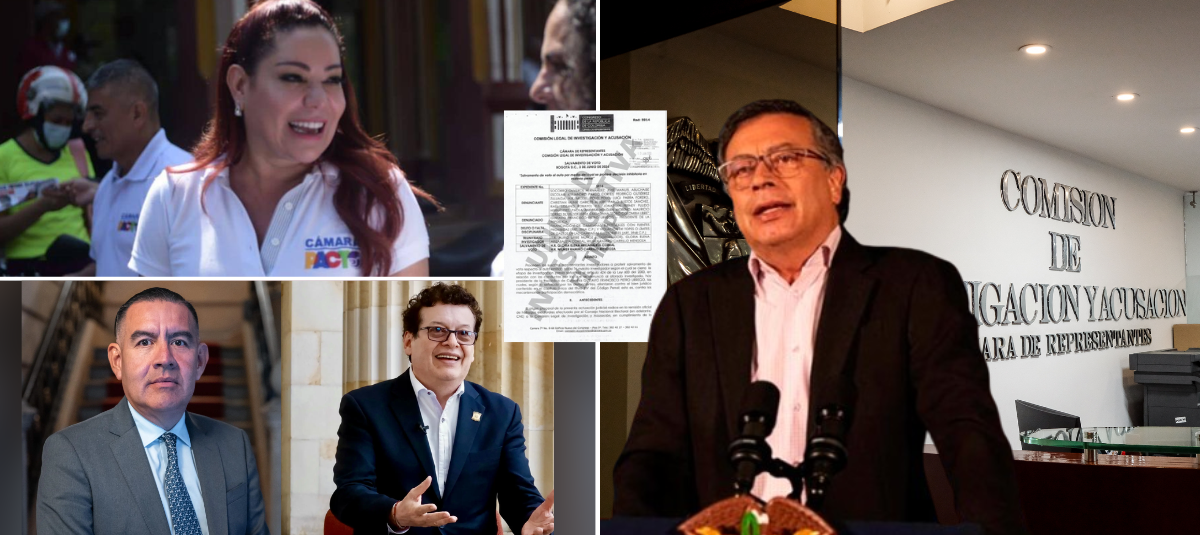 Congressmen Gloria Arizabaleta, Wilmer Carrillo and Alirio Uribe. And President Gustavo Petro.