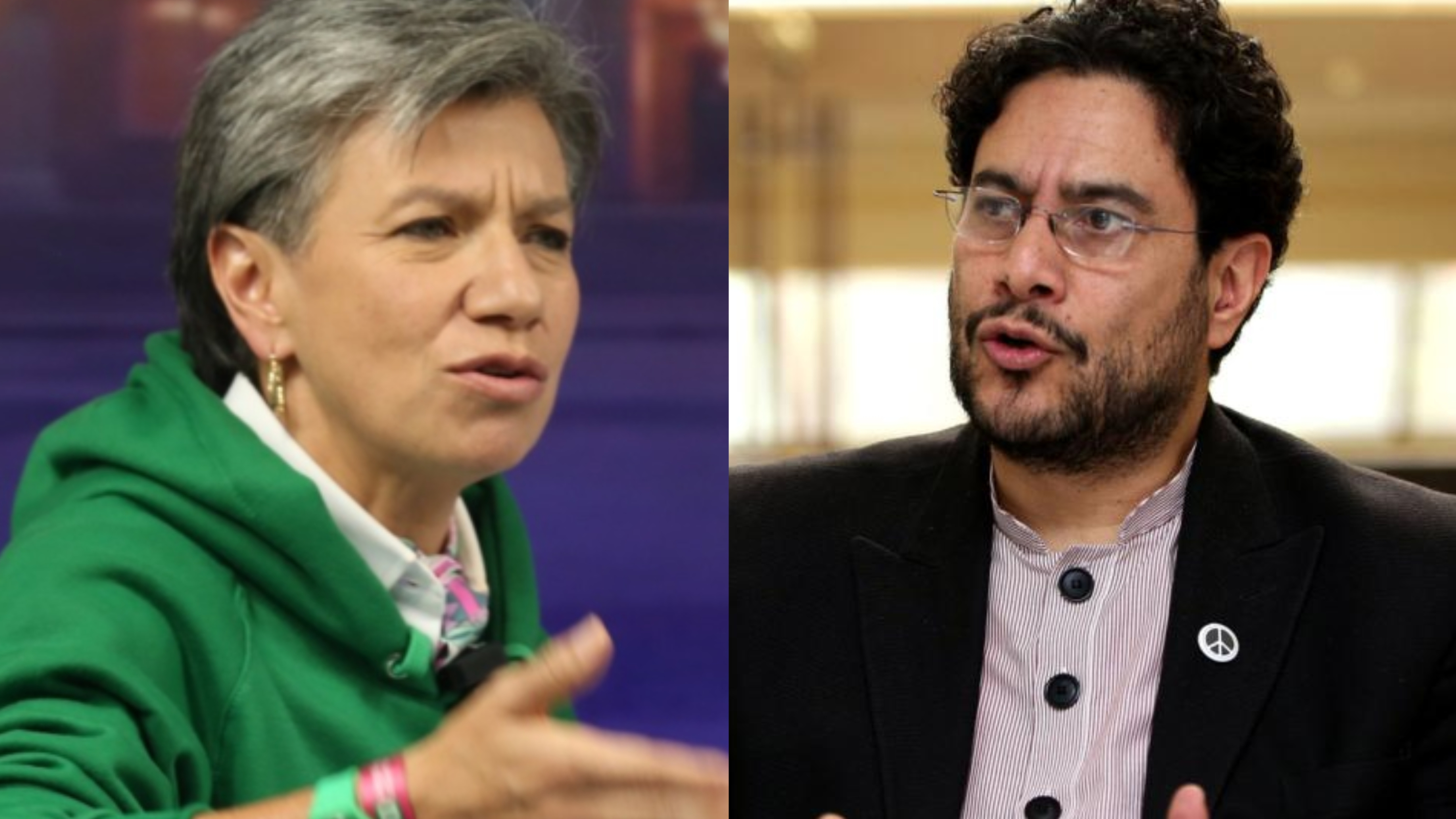 Claudia López and Iván Cepeda