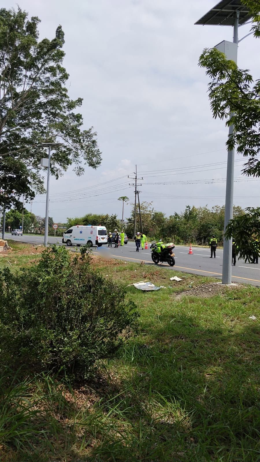 Accidente en la vía Cali Palmira. Un ciclista murió al desplomarse en la carretera.