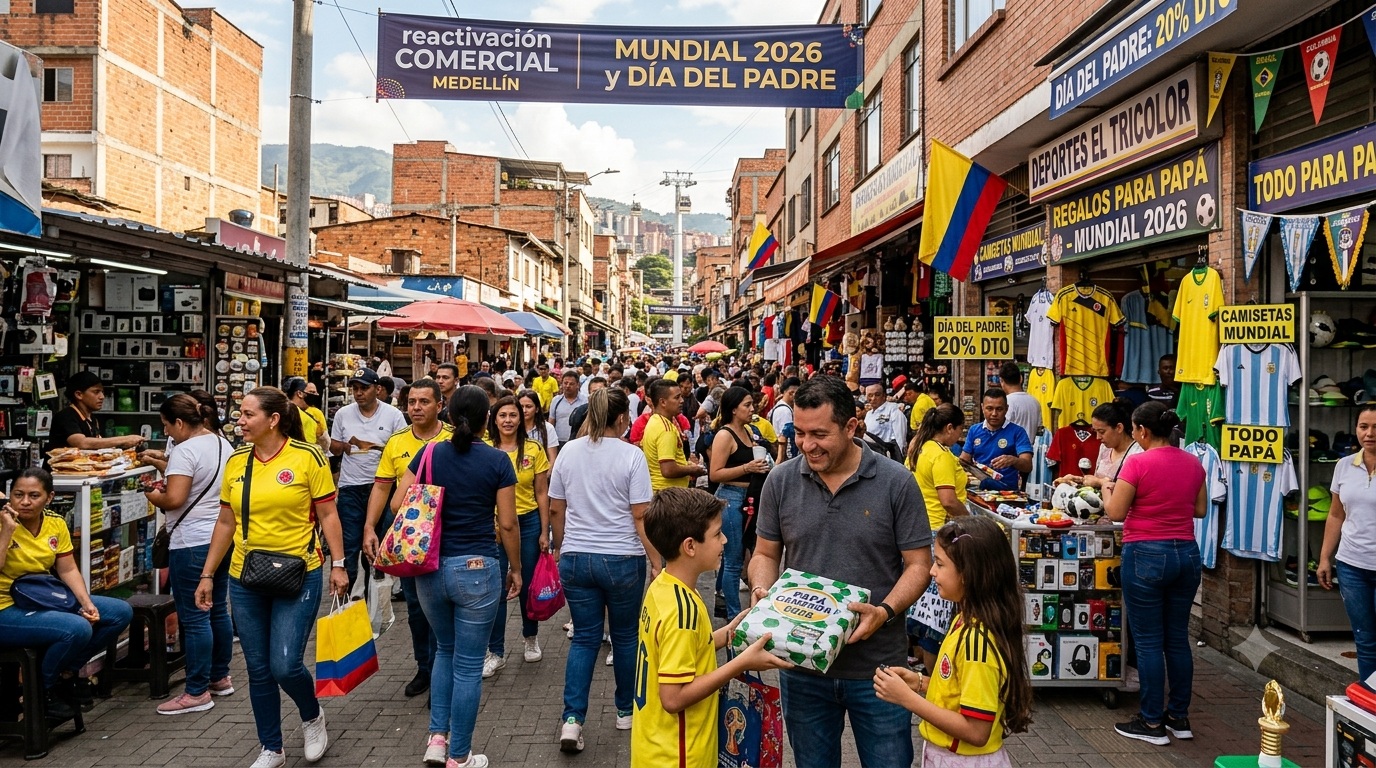 Comercio en Medellín por Día del Padre y Mundial 2026