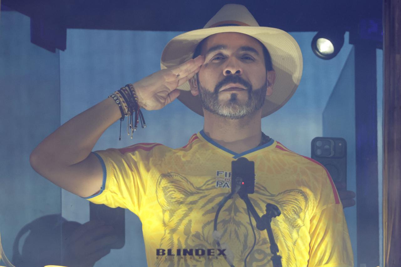 Abelardo De la Espriella, en su cierre de campaña en Buga, Valle del Cauca.