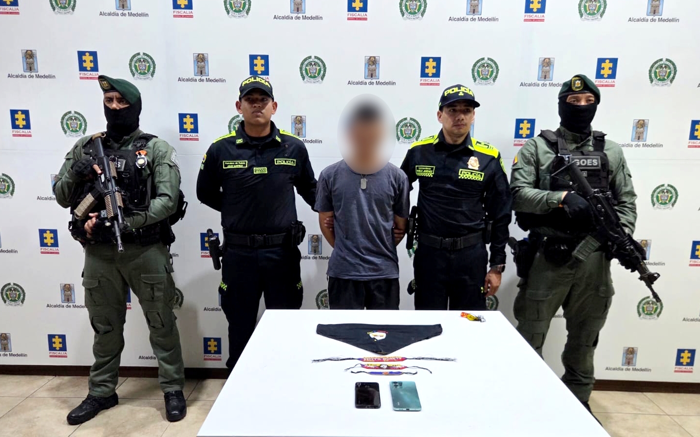 Alias Perico, explosivista del frente 4 de las disidencias de las Farc, capturado en Bello.