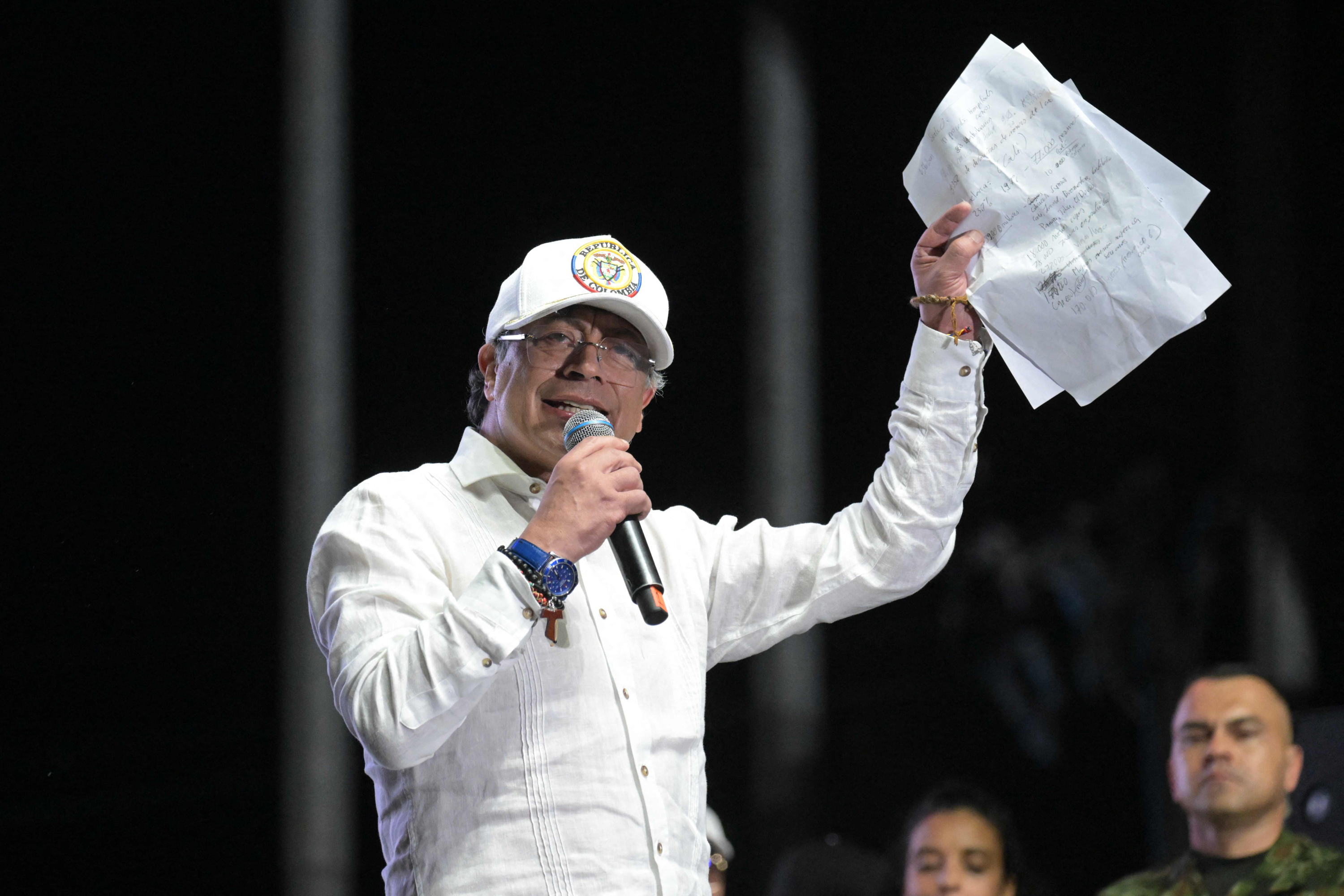 El presidente Gustavo Petro en Cali.