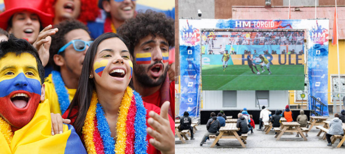 Bogotá se alista para vivir el partido entre Colombia y Portugal.