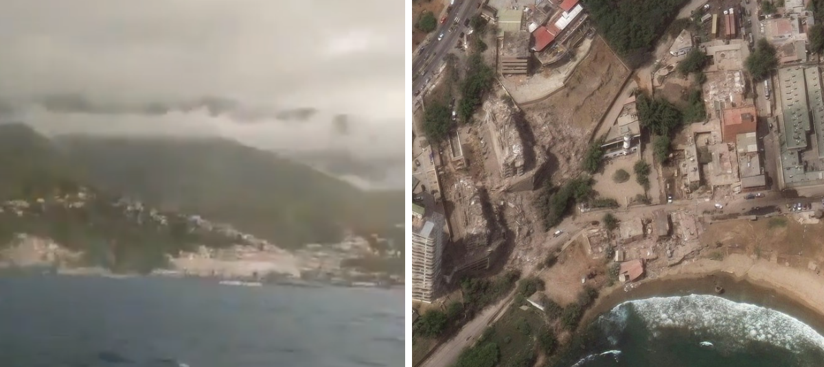 Video de momento exacto cuando edificios en la Guaira, estado con mayor afectación por terremotos en Venezuela, se desplomaron