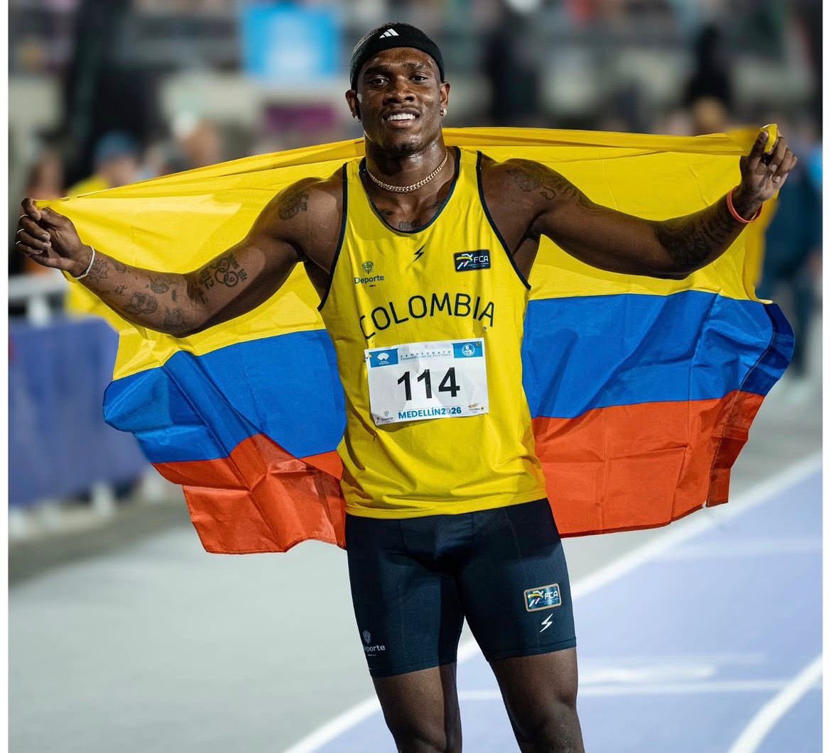 Ronal Longa, oro y marca nacional y Suramericana en 100 m