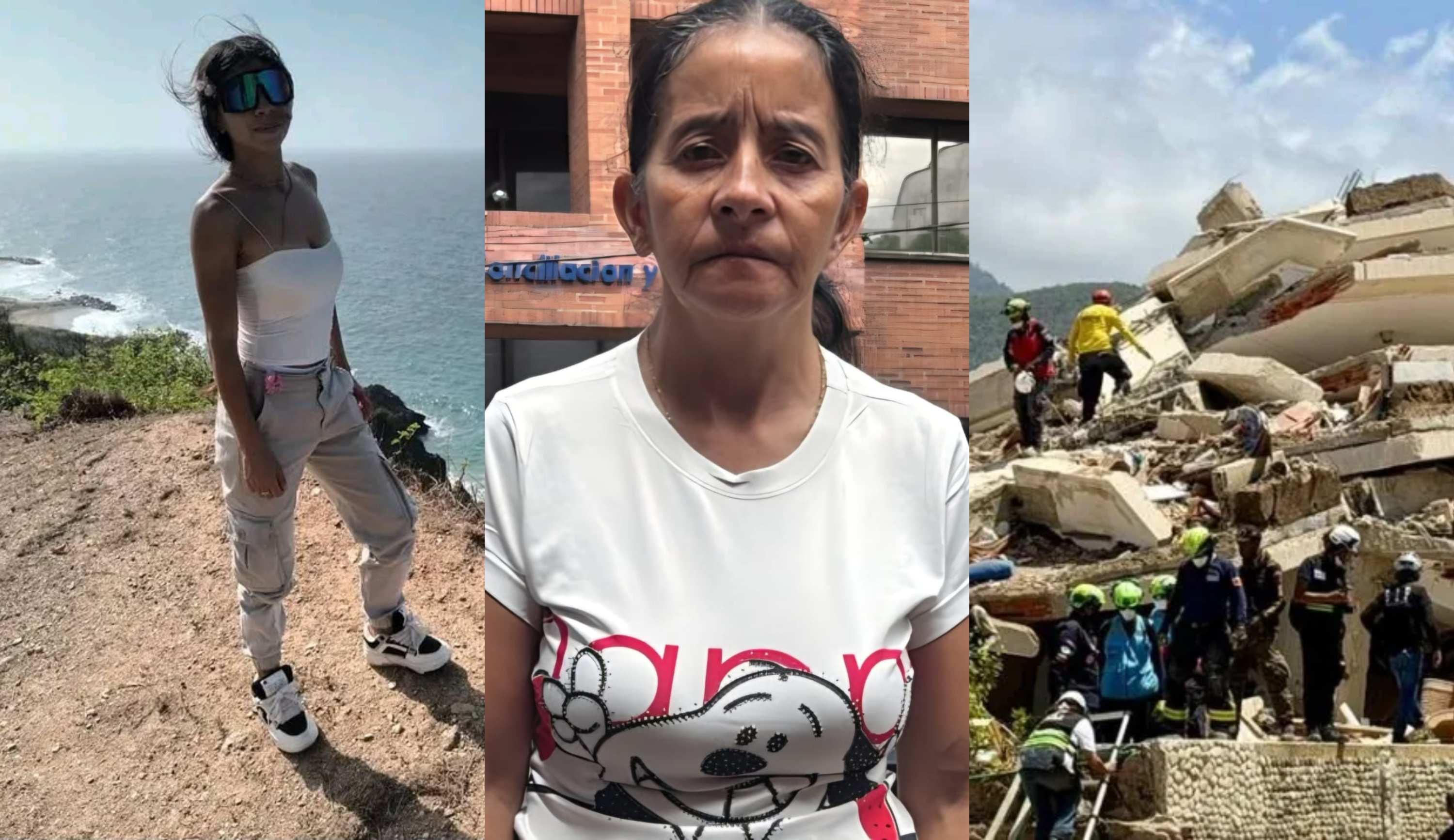 Al centro, Yanori Triviño, mujer buscadora que está a la expectativa por encontrar a su familia.