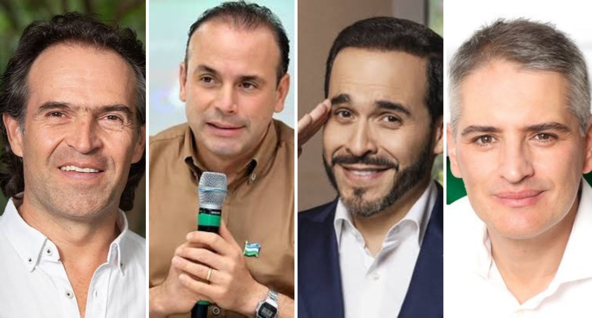 Alcaldes de Medellín, gobernador de Antioquia y presidente electo De la Espriella.