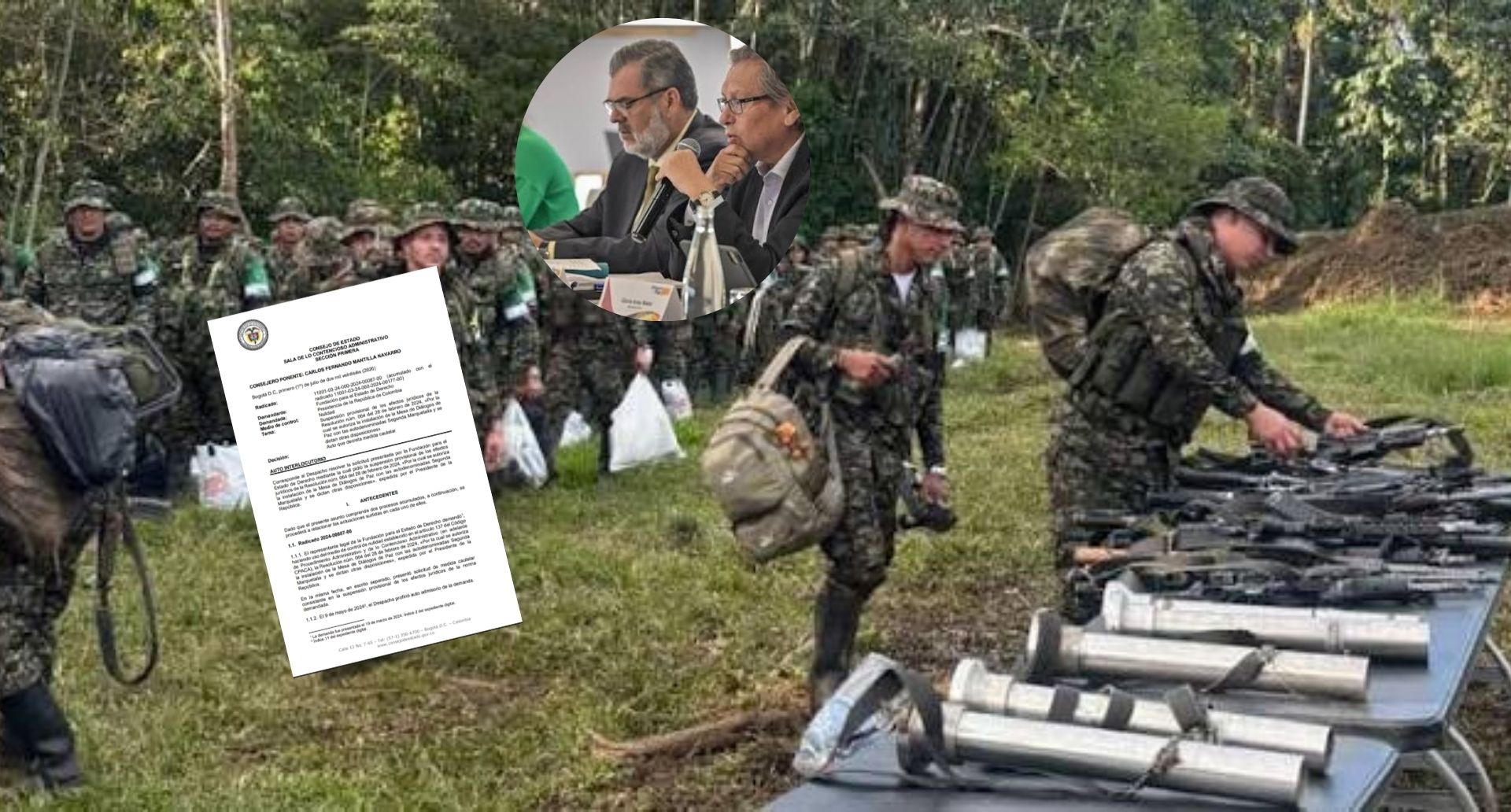 Proceso con la 'Coordinadora Nacional del Ejército Bolivariano'.