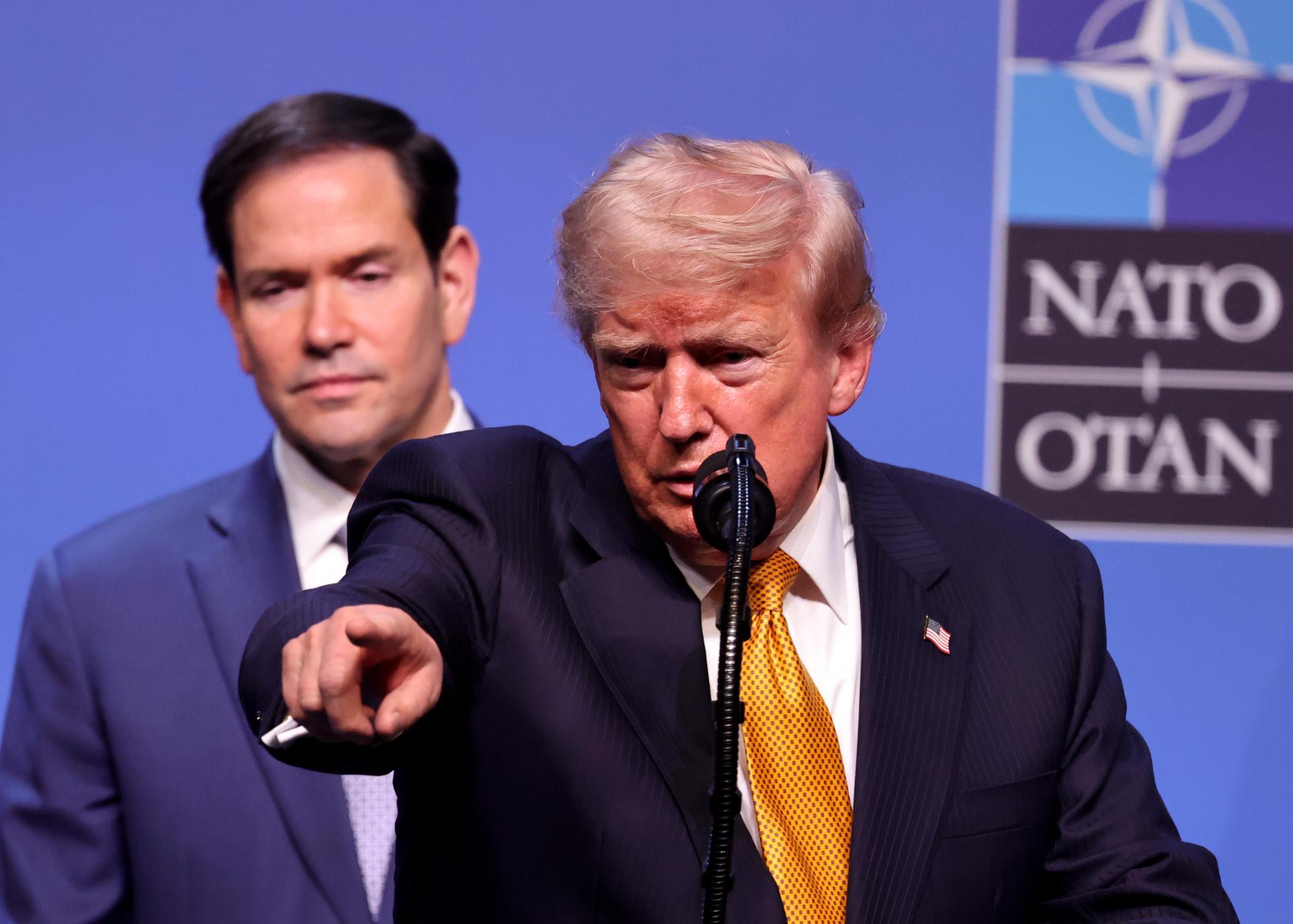 El presidente de EE. UU., Donald Trump, durante una rueda de prensa en la Cumbre de la OTAN de 2026 en Ankara, Turquía, el 8 de julio de 2026
