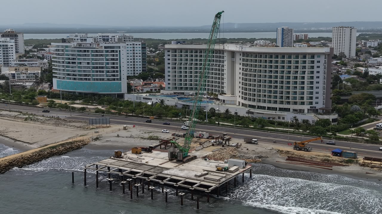 Así van las obras para el Gran Malecón del Mar en Cartagena