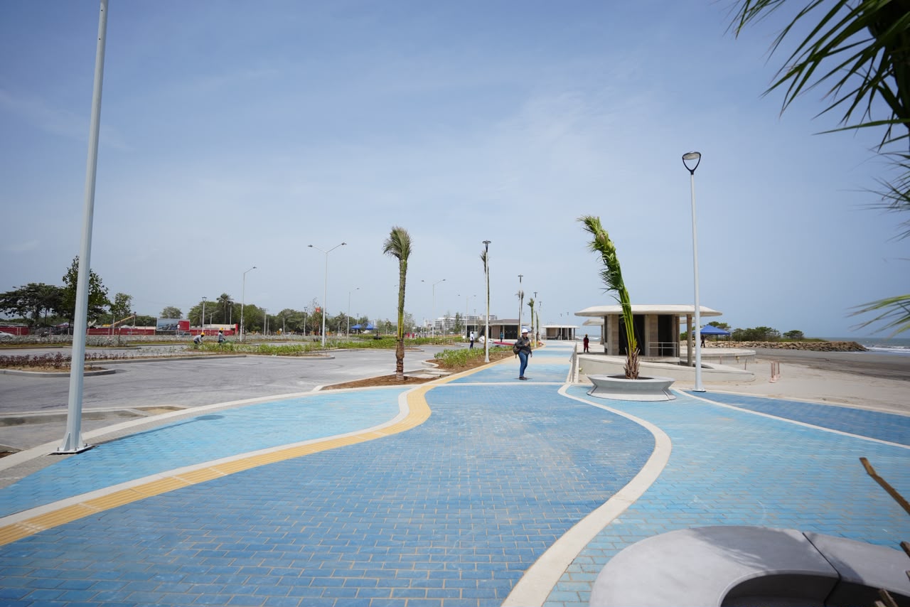 Obras del Malecón del Mar en Cartagena.