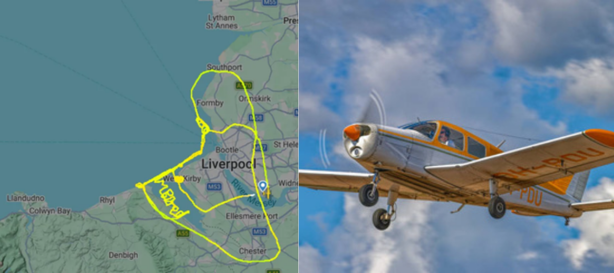 El mensaje sorprendió a usuarios de Flightradar24.
