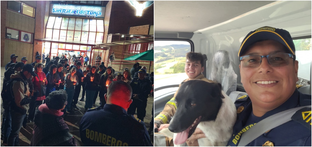 Lieutenant Jairo Humberto Bolívar Vargas, commander of the Ventaquemada Fire Department, remains in an ICU in Tunja after the attack of which he was a victim.