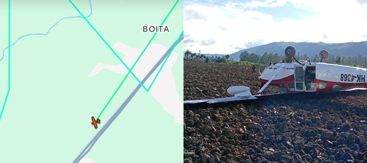 This is how the plane that crashed in Gachancipá, Cundinamarca looked like