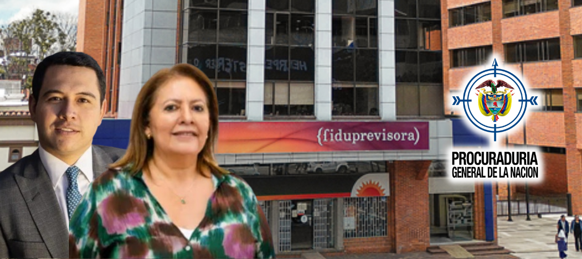 Mauricio Marín, former president of Fiduprevisora, and Rosa Chaparro, president (e.).
