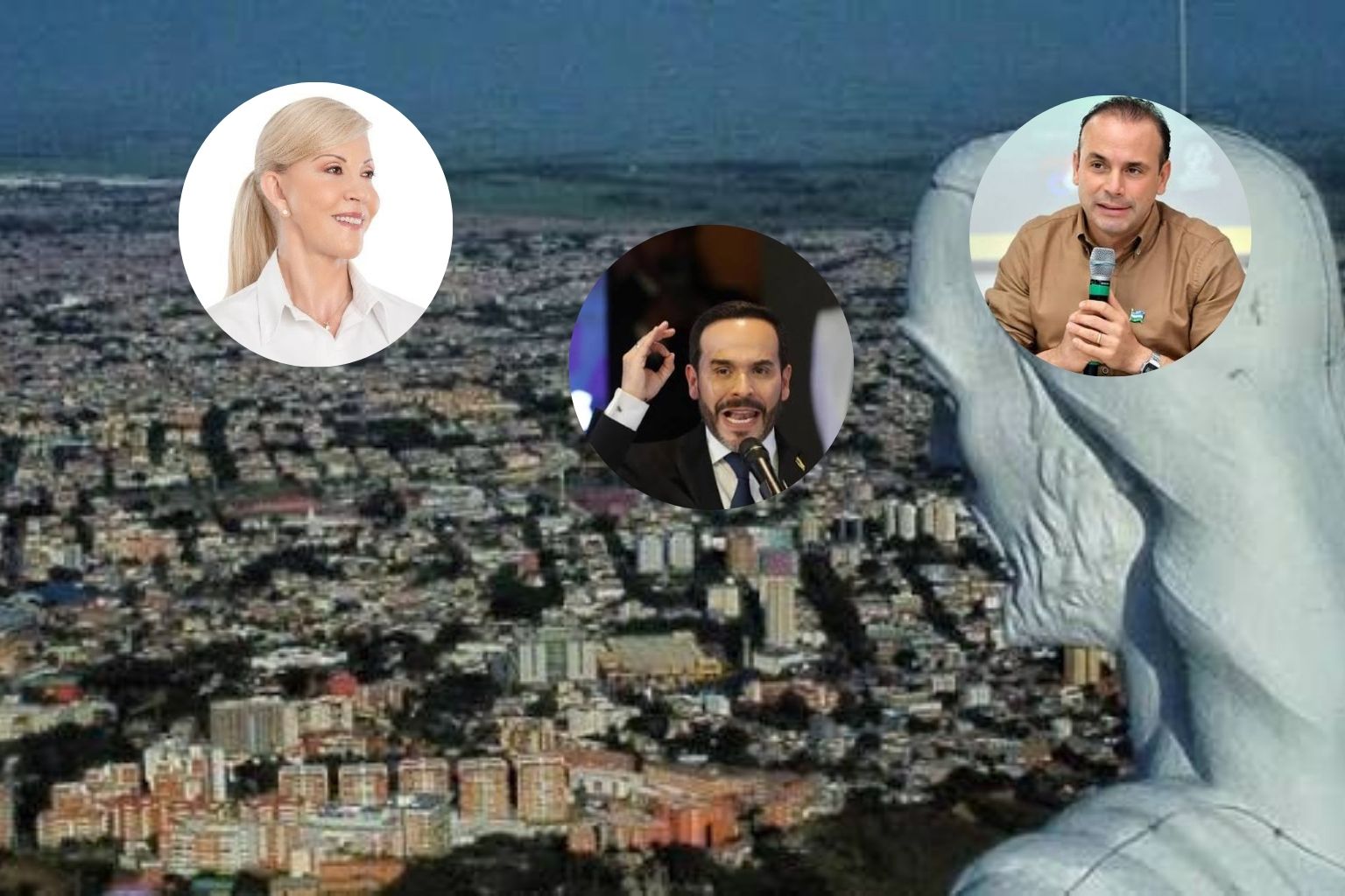 El presidente electo Abelardo De la Espriella, el alcalde de Cali y la gobernadora del Valle.