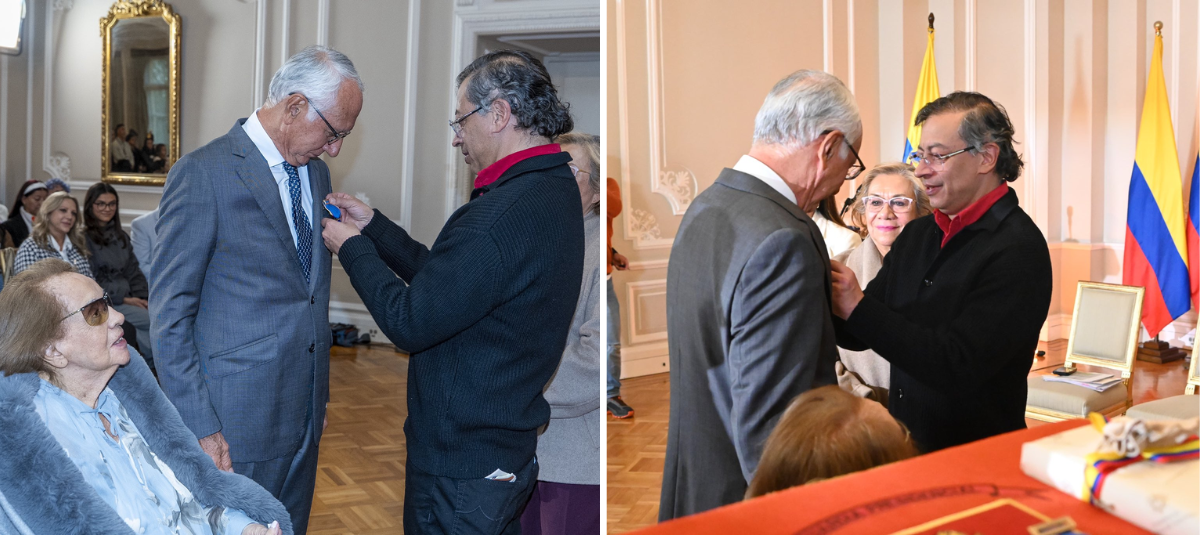 Condecoración del presidente Petro al ministro de Salud, Guillermo Alfonso Jaramillo.