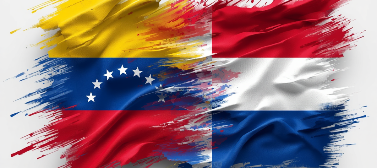 Bandera Venezuela y República Dominicana