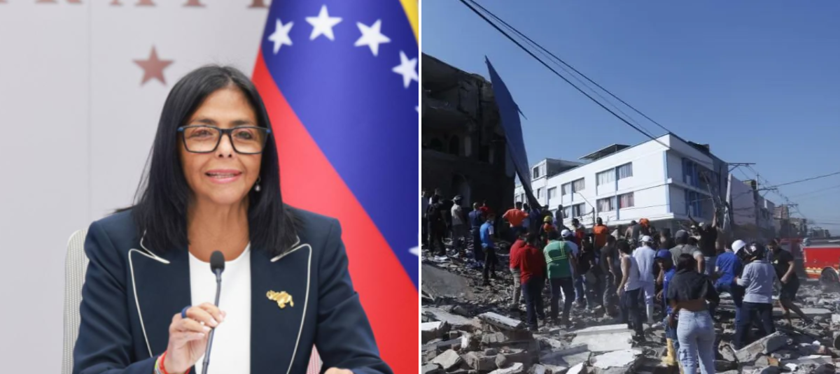 Delcy Rodríguez anuncia ayuda para Colombia.