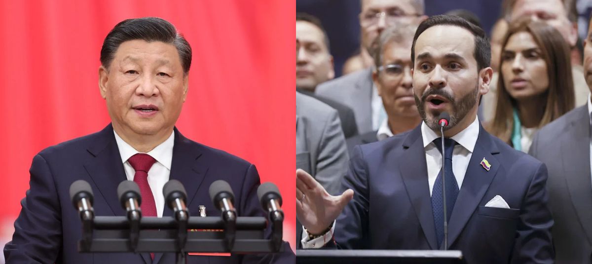 Xi Jinping, presidente de China; y Abelardo De La Espriella, presidente de Colombia.