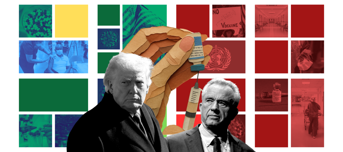 Collage Donald Trump / Robert F. Kennedy Jr. / Sistema de salud / Estados Unidos