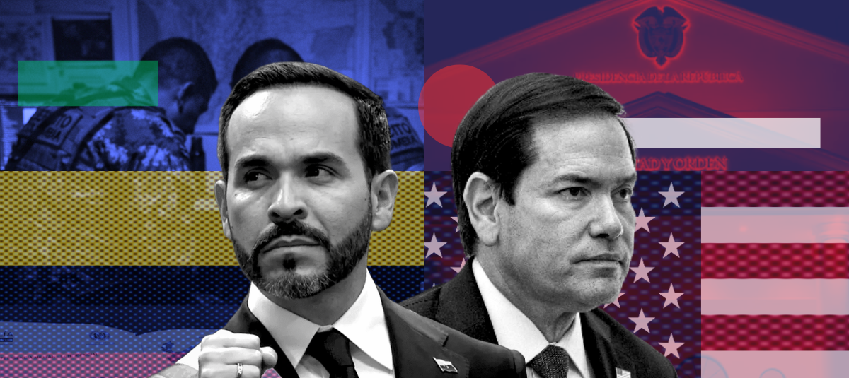 Collage Abelardo De la Espriella y Marco Rubio