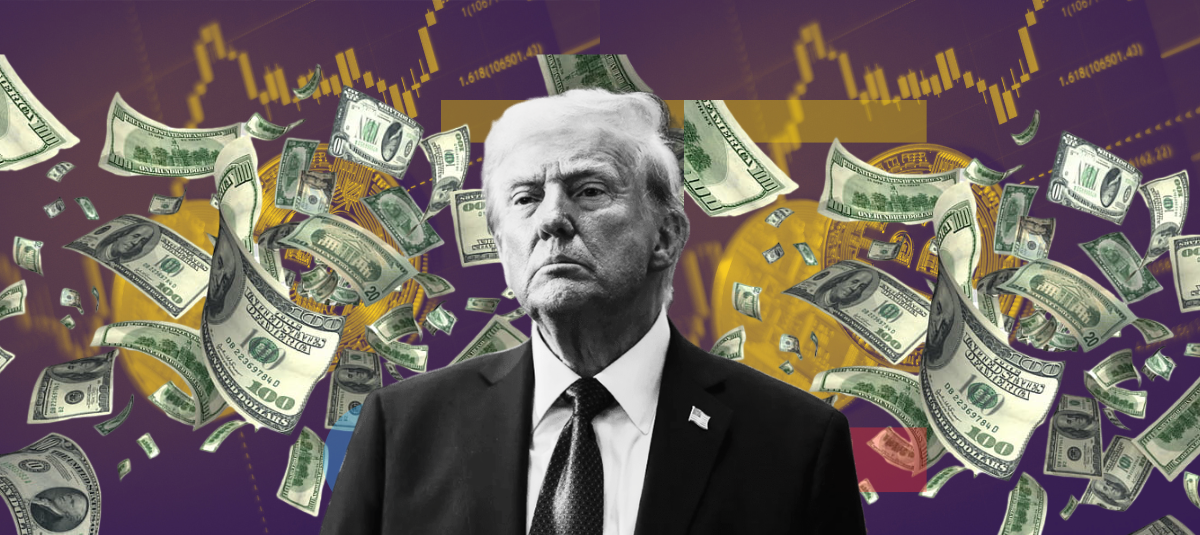 Collage Trump Cryptocurrencies