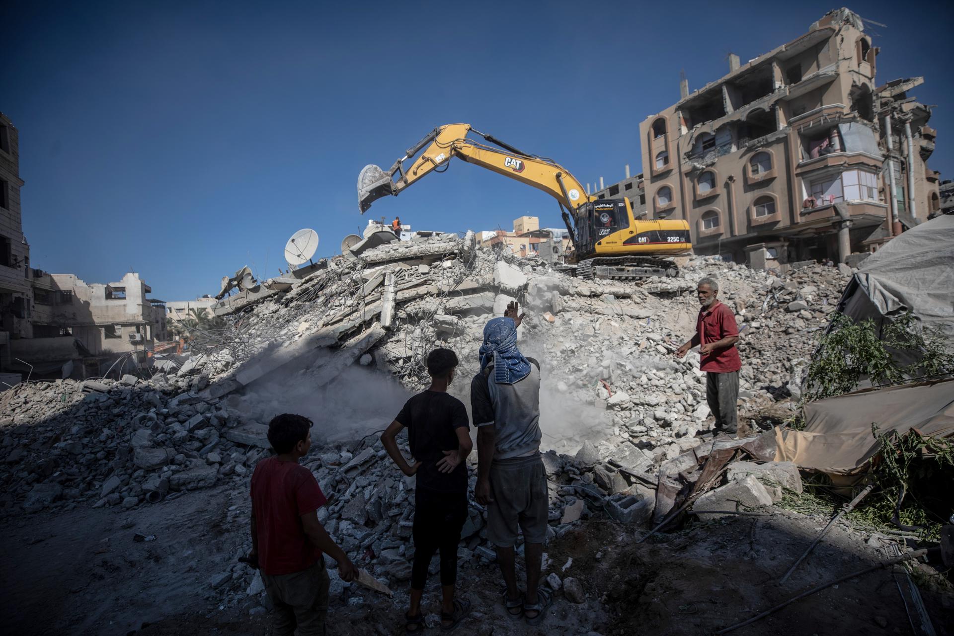 Derrumbe de un edificio en la Franja de Gaza