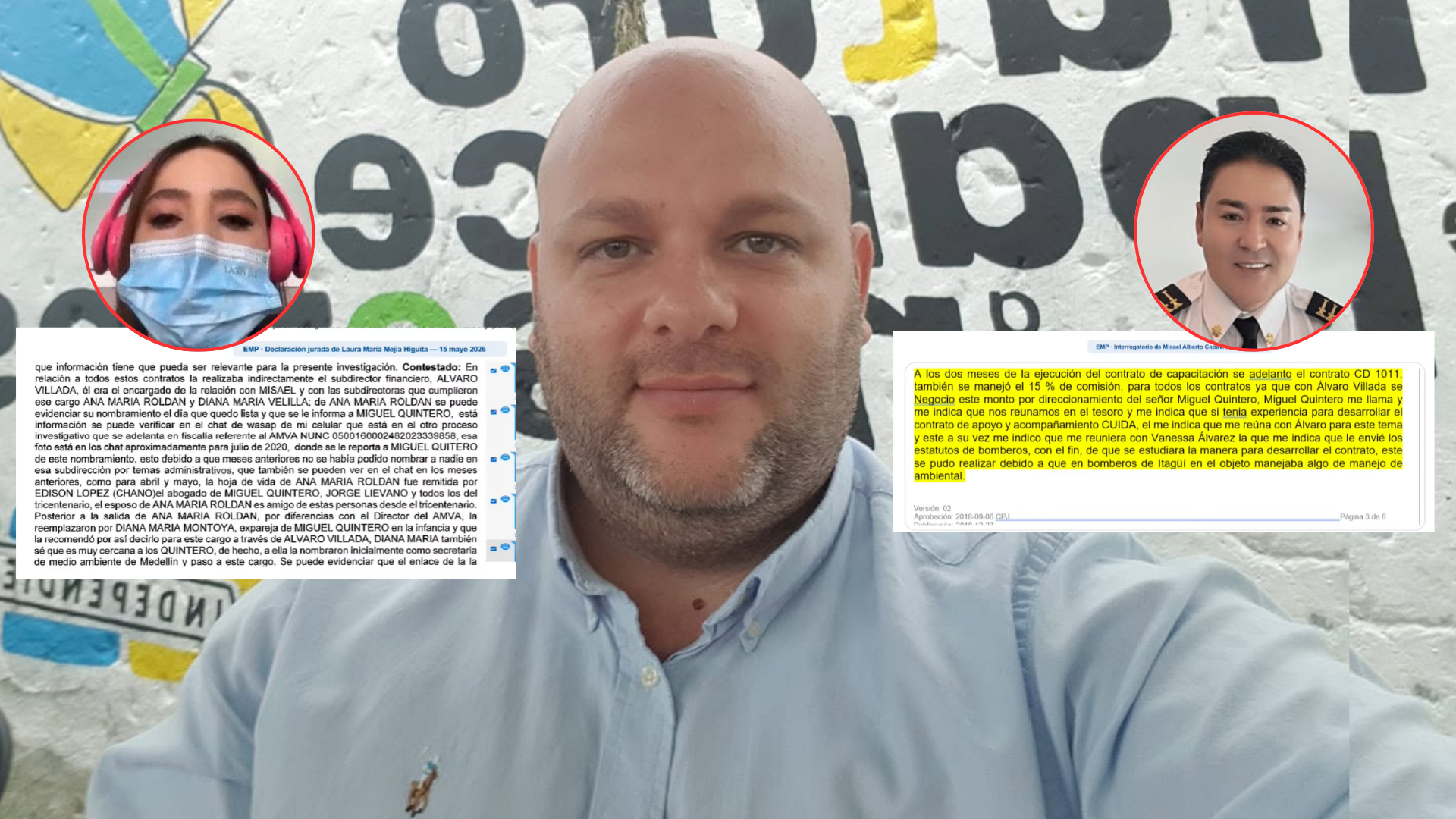 During the hearing to request a security measure against Miguel Quintero, the Prosecutor's Office presented testimonies that would be key to placing the brother of the former mayor of Medellín as the protagonist of the AMVA scandal.