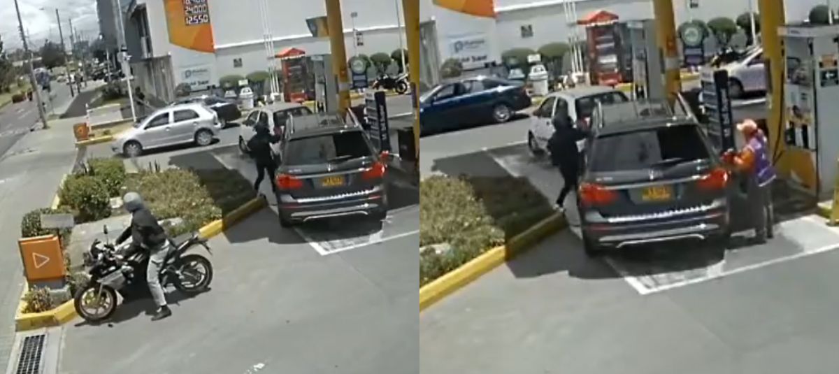 Theft of belongings from a truck driver in Bogotá.
