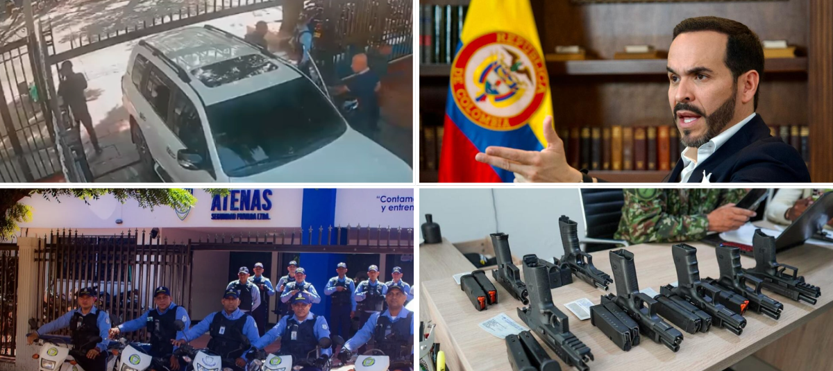 President Abelardo De La Espriella, and the companies mentioned for alleged links to criminal groups.