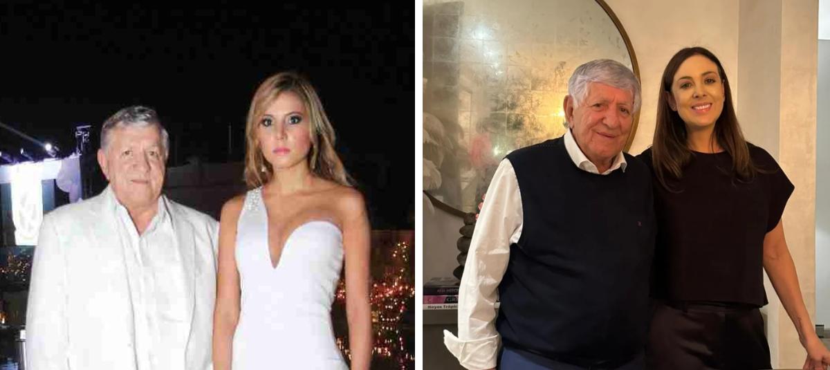 William Vélez and his daughter Lina Vélez; on the right Vélez and his other daughter Sandra María Vélez Mesa,
