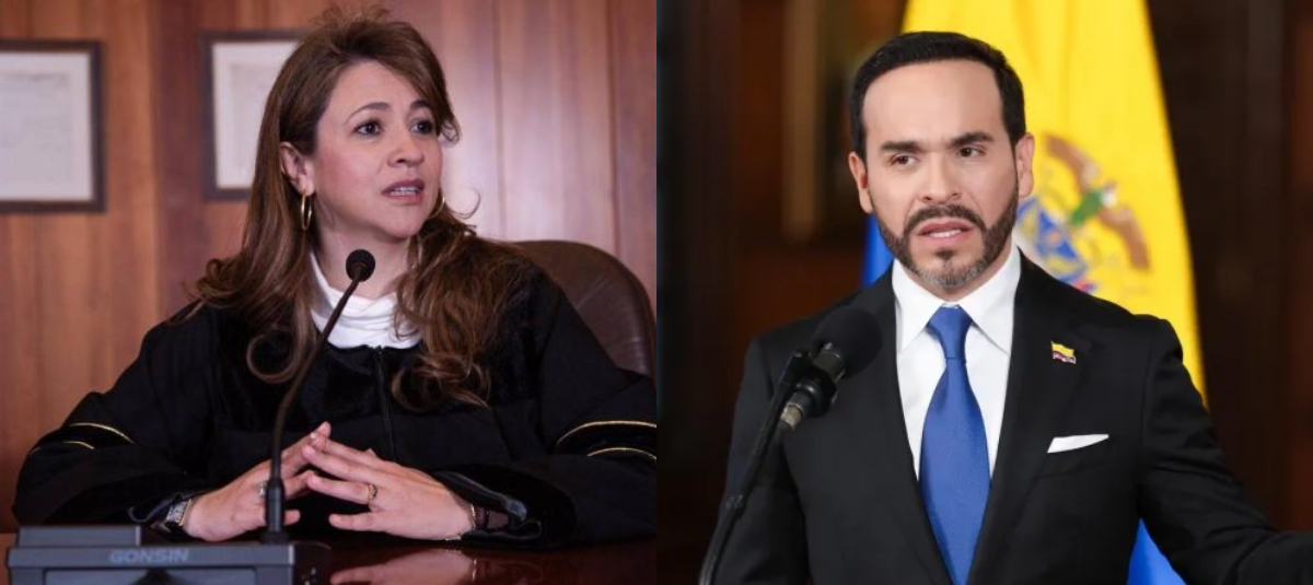 Cristina Lombana, new secretary of Transparency, and president Abelardo De La Espriella