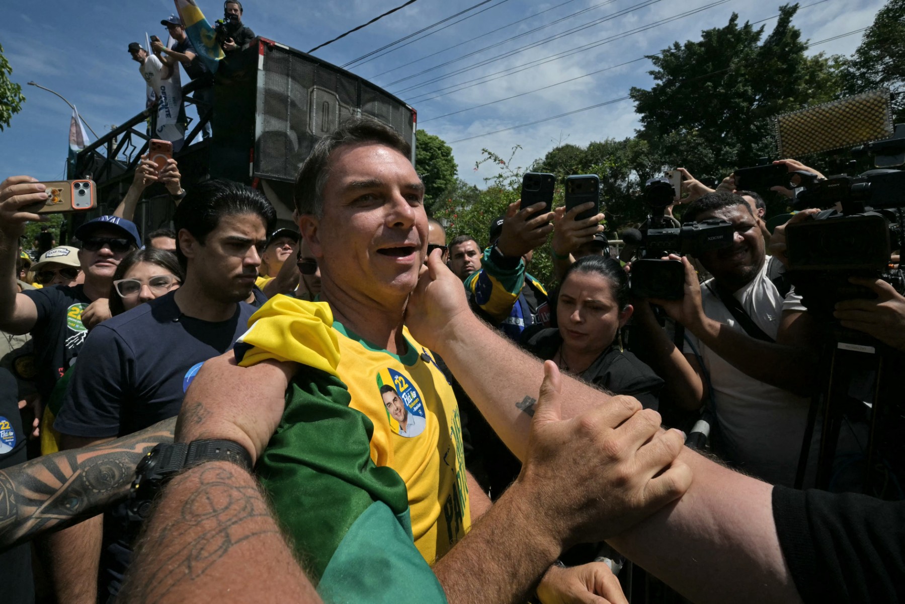 Flávio Bolsonaro, hijo del expresidente brasileño Jair Bolsonaro.