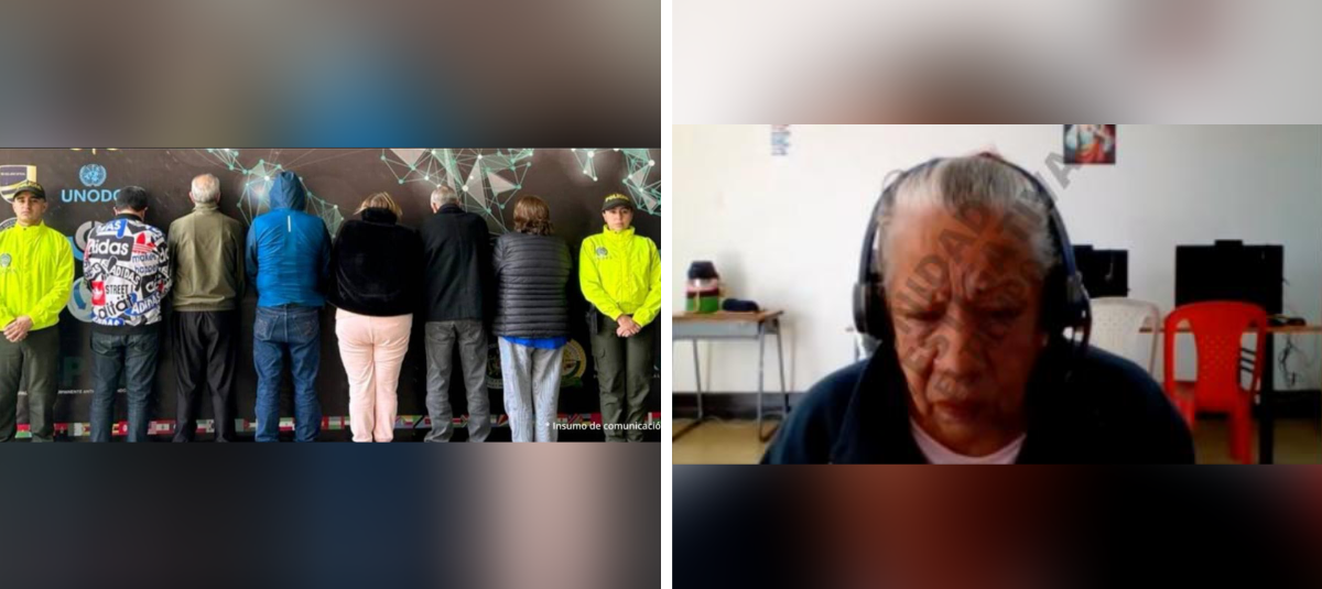 Those arrested for the discovery of a cove with 6,350 million pesos in cash and Nidia Herminia Guzmán Penagos.
