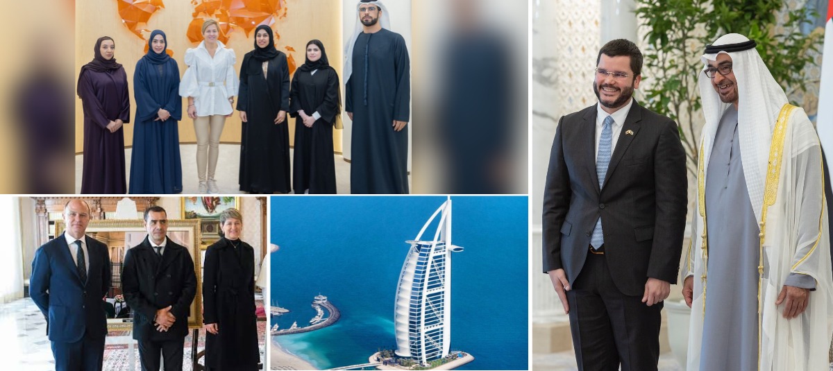 Verónica Alcocer on her visit to Dubai, and the then ambassador Luis Miguel Merlano.