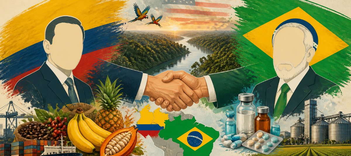 Collage Brasil y Estados Unidos / Abelardo De La Espriella y Luiz Inácio Lula da Silva