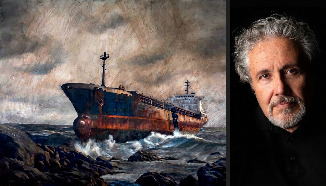 The wounded ships of Hernando Alzate, the artist exhibits in Cartagena